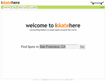 Tablet Screenshot of iskatehere.com